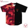Red Abstract Texture Pattern Treble Custom Jersey - Vesles2014s