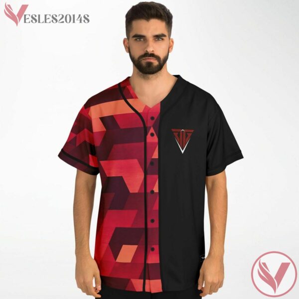 Red Abstract Texture Pattern Treble Custom Jersey - Vesles2014s 2