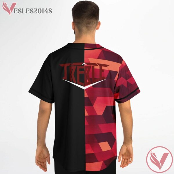 Red Abstract Texture Pattern Treble Custom Jersey - Vesles2014s 3