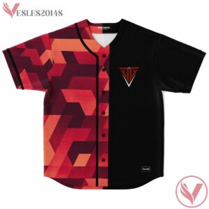 Red Abstract Texture Pattern Treble Custom Jersey - Vesles2014s