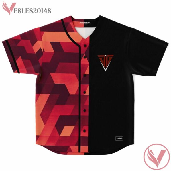 Red Abstract Texture Pattern Treble Custom Jersey - Vesles2014s