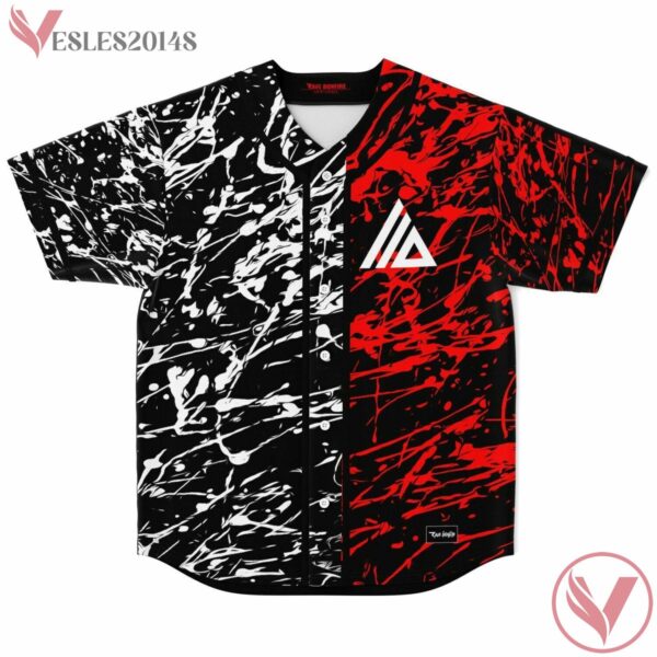 Red Black Grunge Scratches Abstract Space Alien Sean Custom Jersey - Vesles2014s