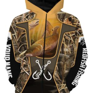 Redfish Customized Fish On Long Sleeve, Hoodie, Zip Up Hoodie - Uniform Custom Clothes, Unique Gifts For Employee - Vesles2014s 2