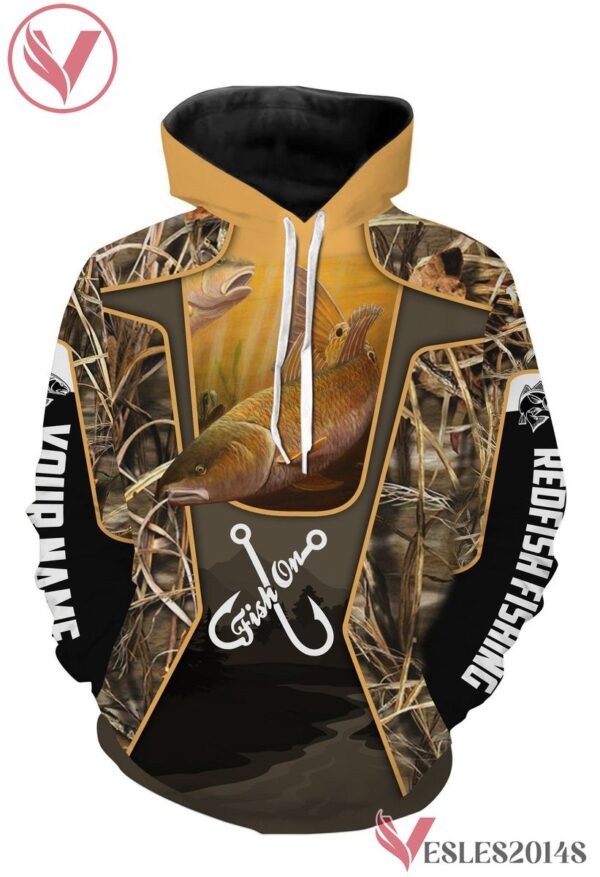 Redfish Customized Fish On Long Sleeve, Hoodie, Zip Up Hoodie - Uniform Custom Clothes, Unique Gifts For Employee - Vesles2014s 3