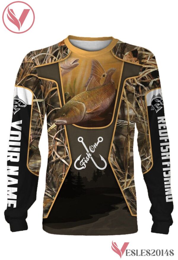 Redfish Customized Fish On Long Sleeve, Hoodie, Zip Up Hoodie - Uniform Custom Clothes, Unique Gifts For Employee - Vesles2014s
