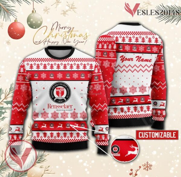 Rensselaer Polytechnic Institute Custom Ugly Christmas Sweater, Unique Gift For Fans - Vesles2014s