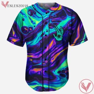 Rezz Trippy Liquid Acid Cool Design Rave Baseball Jersey For EDM Festivals, Gift Ideas For Ravers - Vesles2014s