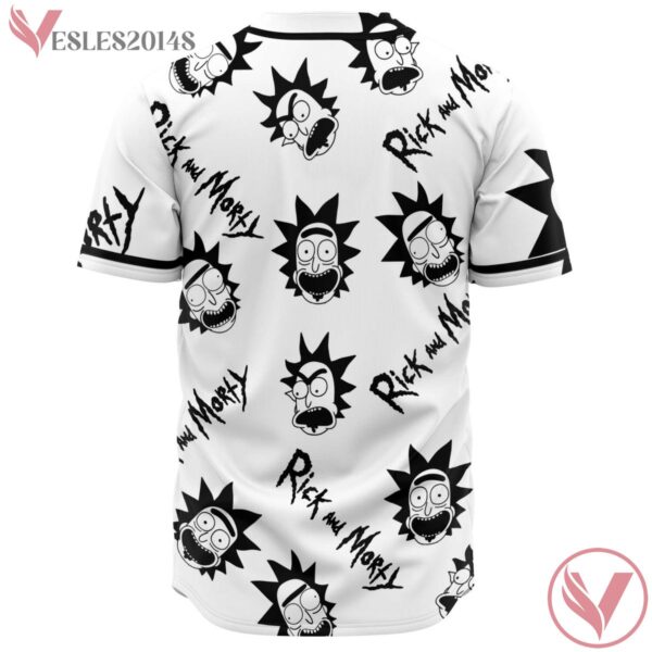 Rick & Morty Black And White Baseball Jersey, Rave Bonfire Collection 2024 - Vesles2014s 3