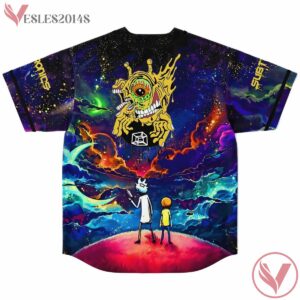 Rick and Morty Wubba Lubba Dub Dub Rave Bonfire Baseball Jersey, Gift Ideas For EDM Concert - Vesles2014s 1