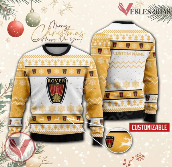 Rover Logo Personalized Ugly Christmas Sweater, Unique Gift For Fans - Vesles2014s