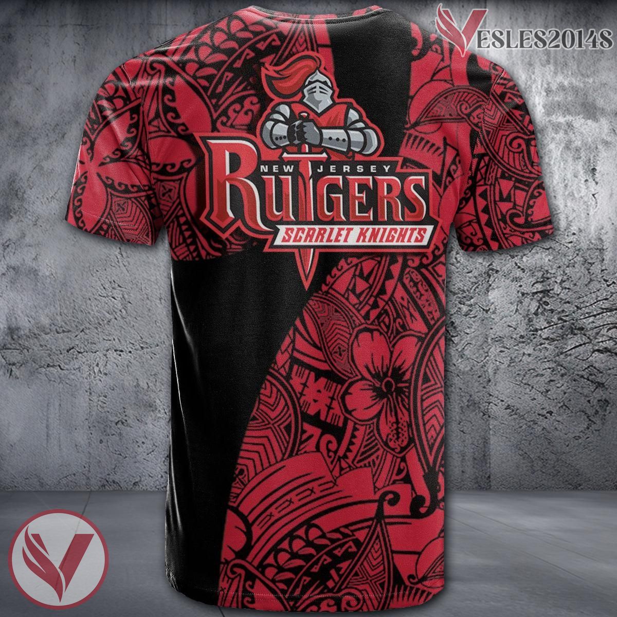 Rutgers Scarlet Knights NCAA Polynesian Pattern Shirt, Unique Gifts For Fans - Vesles2014s 1