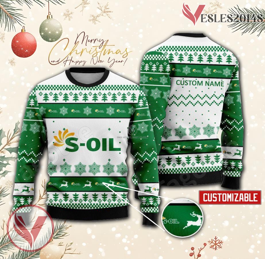S-Oil Logo Personalized Ugly Christmas Sweater, Unique Gift For Fans - Vesles2014s