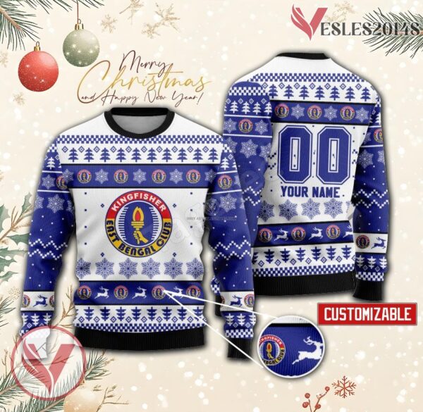 SC East Bengal Custom Ugly Christmas Sweater, Unique Gift For Fans - Vesles2014s