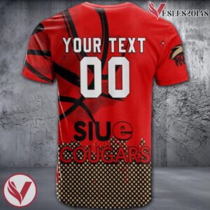 SIU Edwardsville Cougars Basketball Grunge Pattern Unique Personalized T Shirts - Vesles2014S 1