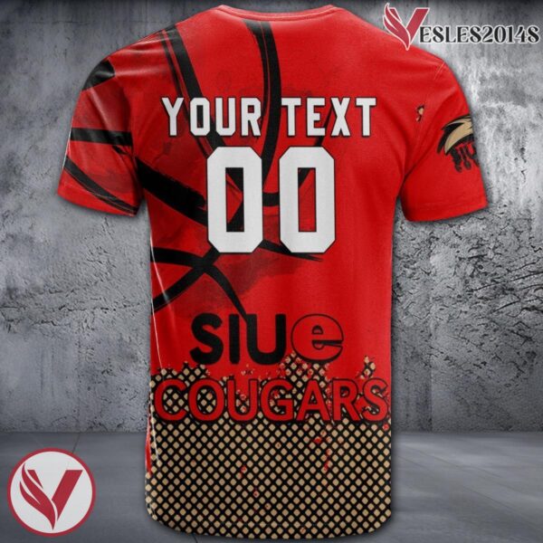 SIU Edwardsville Cougars Basketball Grunge Pattern Unique Personalized T Shirts - Vesles2014S 1