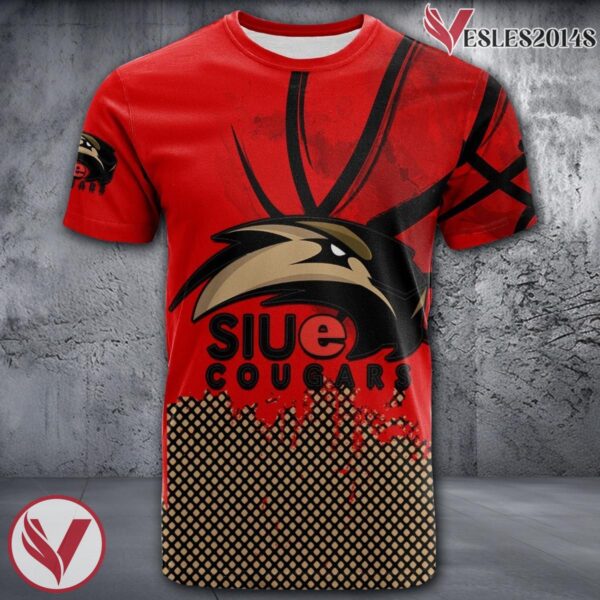 SIU Edwardsville Cougars Basketball Grunge Pattern Unique Personalized T Shirts - Vesles2014S