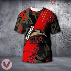 SMU Mustangs NCAA With Red Poppy Flower 3D Shirt, Unique Gift For Fans - Vesles2014S