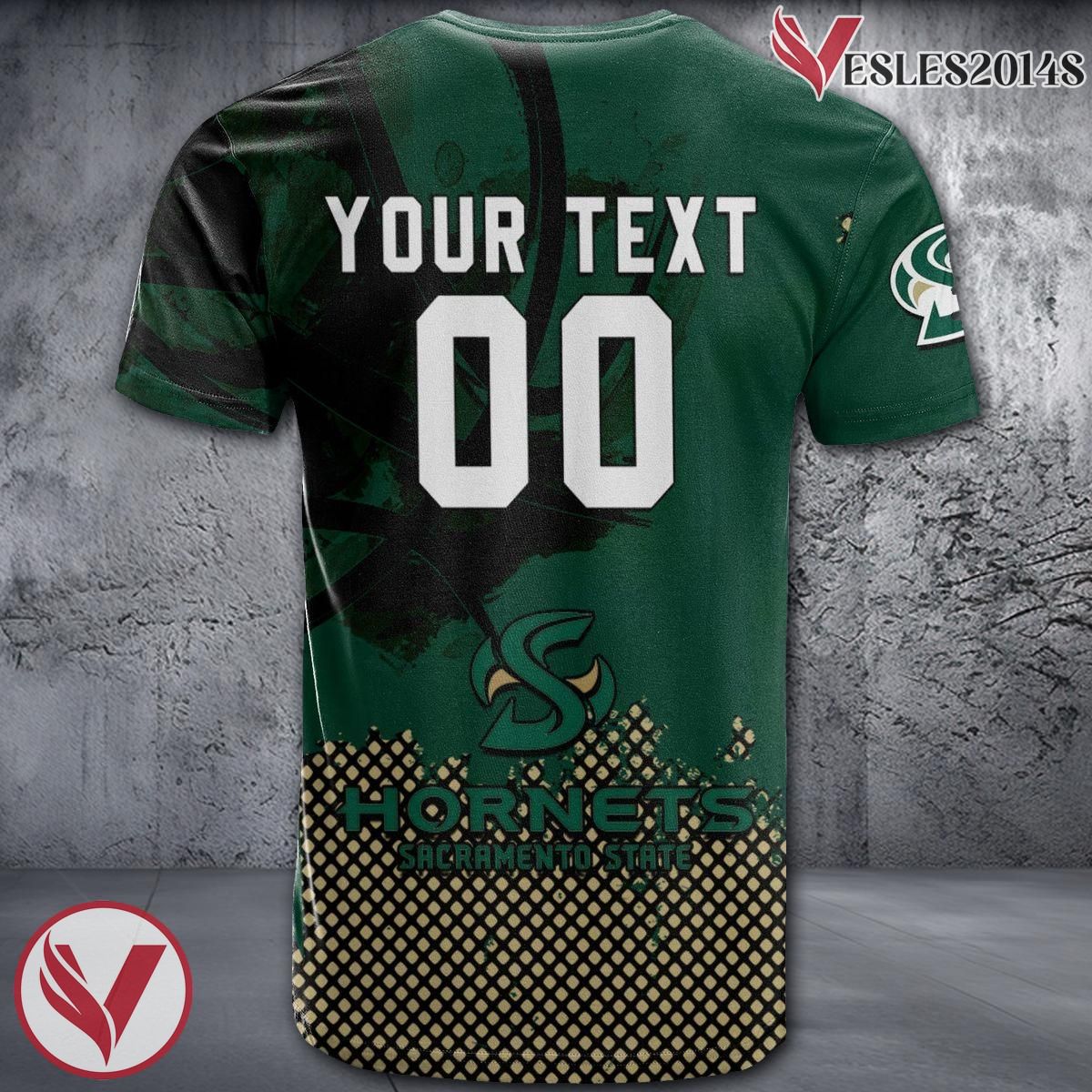 Sacramento State Hornets Basketball Grunge Pattern Unique Personalized T Shirts - Vesles2014S 1