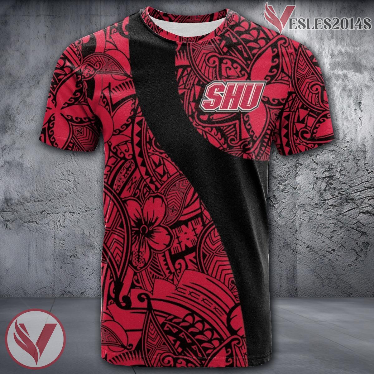 Sacred Heart Pioneers NCAA Polynesian Pattern Shirt, Unique Gifts For Fans - Vesles2014s