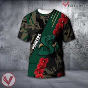 Sacred Heart Pioneers NCAA With Red Poppy Flower 3D Shirt, Unique Gift For Fans - Vesles2014S