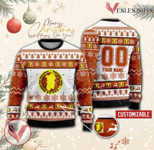San Salvatore Selargius Women Basketball Custom Ugly Christmas Sweater, Unique Gift For Fans - Vesles2014s