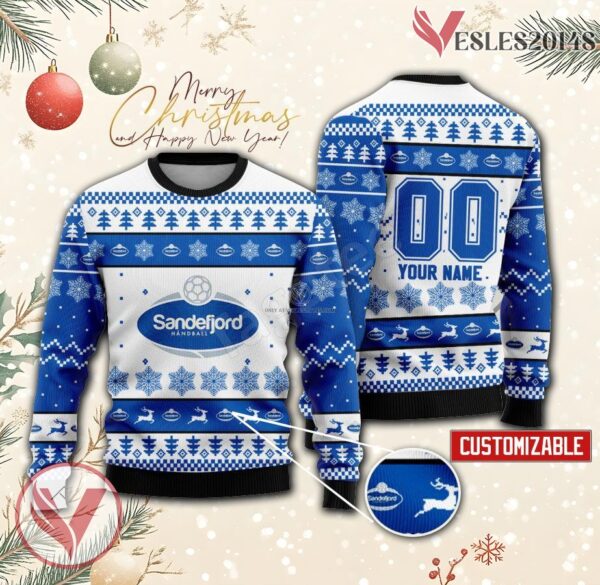 Sandefjord TIF Handball Custom Ugly Christmas Sweater, Unique Gift For Fans - Vesles2014s