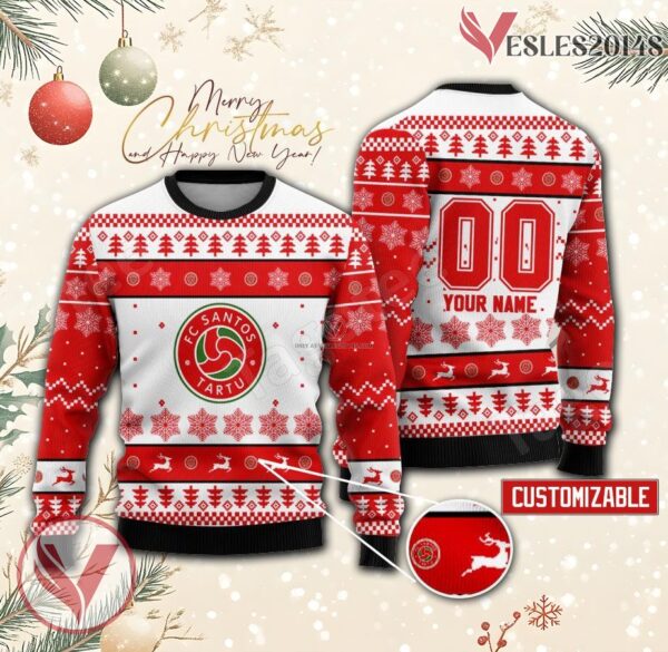 Santos Tartu Custom Ugly Christmas Sweater, Unique Gift For Fans - Vesles2014s