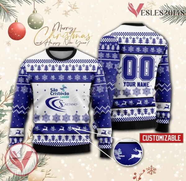Sao Caetano Women Volleyball Custom Ugly Christmas Sweater, Unique Gift For Fans - Vesles2014s