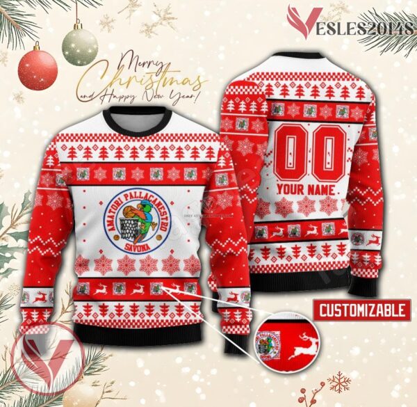 Savona Women Basketball Custom Ugly Christmas Sweater, Unique Gift For Fans - Vesles2014s
