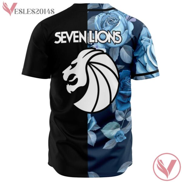Seven lions Blue Flowery Split Baseball jersey - Vesles2014s 1
