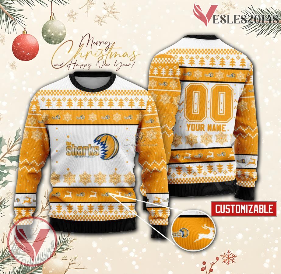 Sheffield Sharks Custom Ugly Christmas Sweater, Unique Gift For Fans - Vesles2014s