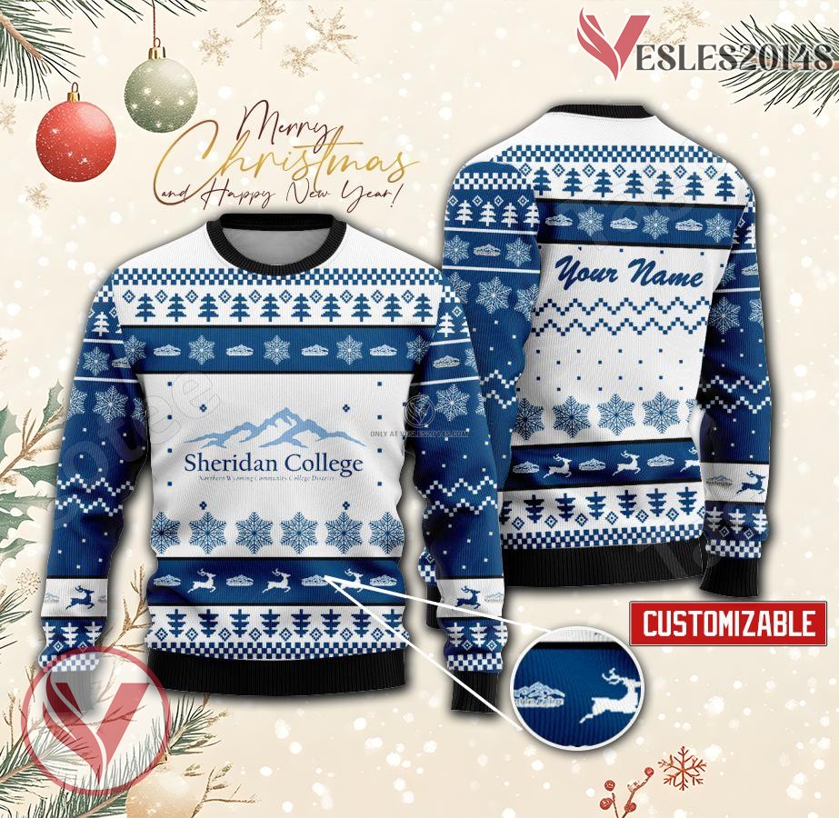 Sheridan College Custom Ugly Christmas Sweater, Unique Gift For Fans - Vesles2014s