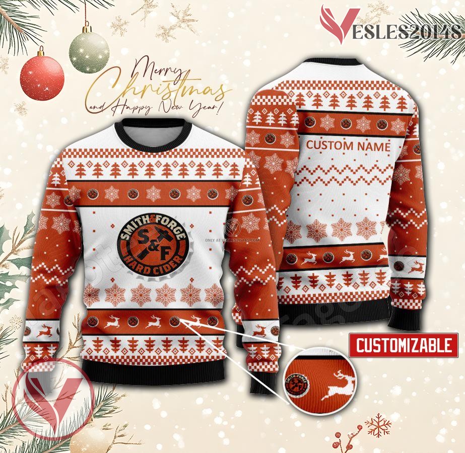 Smith & Forge Logo Personalized Ugly Christmas Sweater, Unique Gift For Fans - Vesles2014s