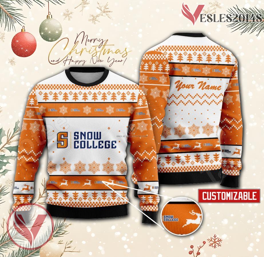 Snow College Custom Ugly Christmas Sweater, Unique Gift For Fans - Vesles2014s