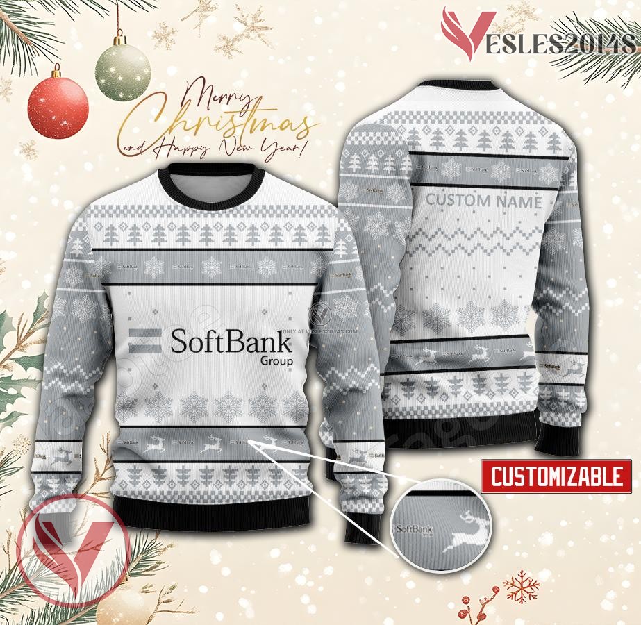 SoftBank Group Logo Personalized Ugly Christmas Sweater, Unique Gift For Fans - Vesles2014s