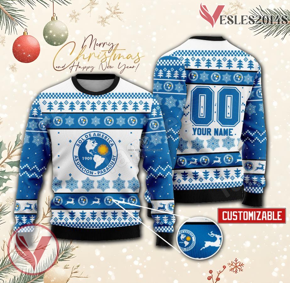 Sol de América Custom Ugly Christmas Sweater, Unique Gift For Fans - Vesles2014s