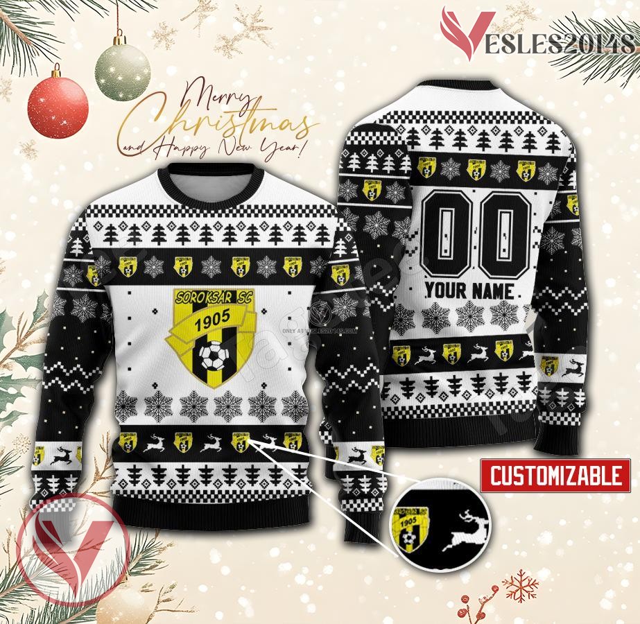 Soroksár SC Custom Ugly Christmas Sweater, Unique Gift For Fans - Vesles2014s