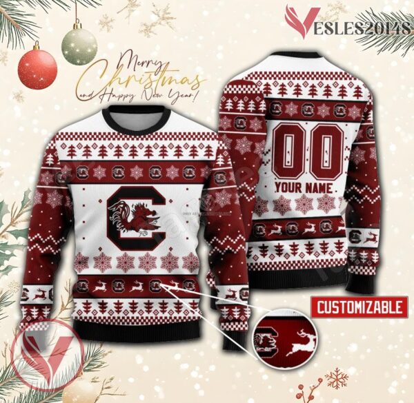 South Carolina College Rugby Custom Ugly Christmas Sweater, Unique Gift For Fans - Vesles2014s