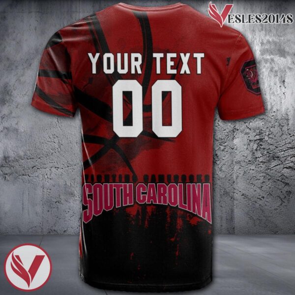 South Carolina Gamecocks Basketball Grunge Pattern Unique Personalized T Shirts - Vesles2014S 1