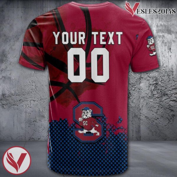 South Carolina State Bulldogs Basketball Grunge Pattern Unique Personalized T Shirts - Vesles2014S 1