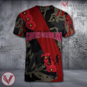 South Carolina State Bulldogs NCAA With Red Poppy Flower 3D Shirt, Unique Gift For Fans - Vesles2014S 1