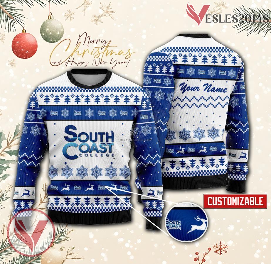 South Coast College Custom Ugly Christmas Sweater, Unique Gift For Fans - Vesles2014s