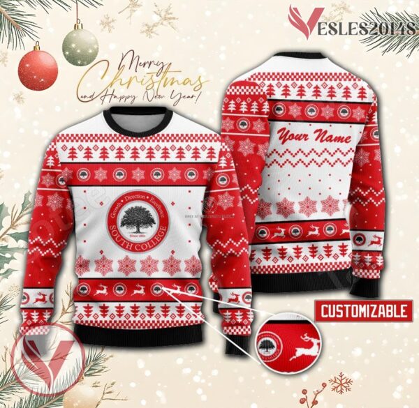 South College Custom Ugly Christmas Sweater, Unique Gift For Fans - Vesles2014s