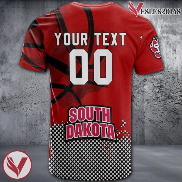 South Dakota Coyotes Basketball Grunge Pattern Unique Personalized T Shirts - Vesles2014S 1