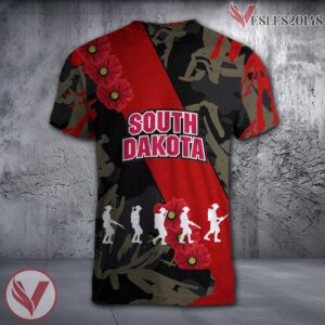 South Dakota State Jackrabbits NCAA With Red Poppy Flower 3D Shirt, Unique Gift For Fans - Vesles2014S 1