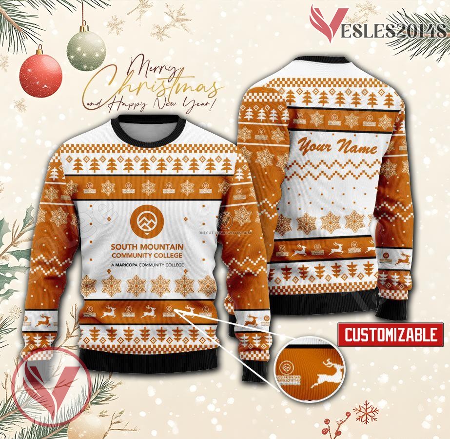South Mountain Community College Custom Ugly Christmas Sweater, Unique Gift For Fans - Vesles2014s