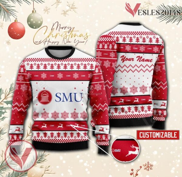 Southern Methodist College Custom Ugly Christmas Sweater, Unique Gift For Fans - Vesles2014s