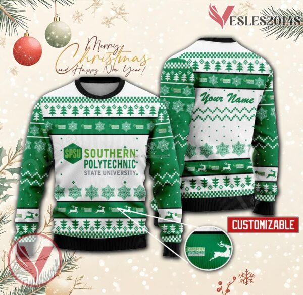 Southern Polytechnic State University Custom Ugly Christmas Sweater, Unique Gift For Fans - Vesles2014s