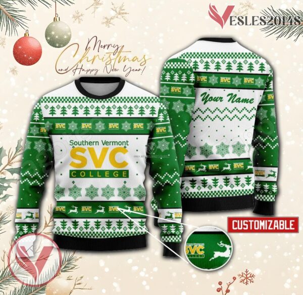 Southern Vermont College Custom Ugly Christmas Sweater, Unique Gift For Fans - Vesles2014s