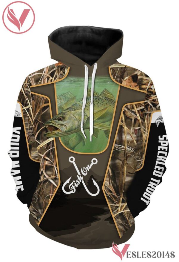 Speckled Trout Fish Customized Fish On Long Sleeve, Hoodie, Zip Up Hoodie - Uniform Custom Clothes, Unique Gifts For Employee - Vesles2014s 3